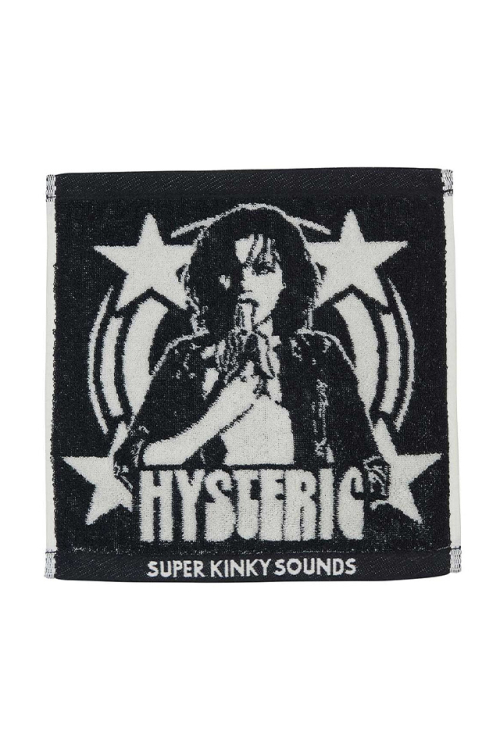 HYSTERIC GLAMOUR ヒステリックグラマー 02261QC02 WOMAN BANANA タオルハンカチ BLACK 正規通販 メンズ レディース