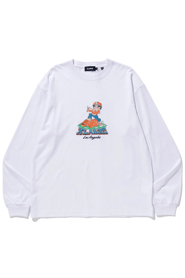 XLARGE エクストララージ 101231011006 BADNESS L/S TEE XLARGE ロングスリーブTシャツ WHITE 正規通販 メンズ レディース