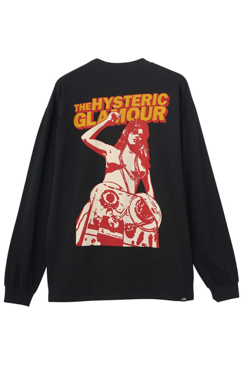 HYSTERIC GLAMOUR ヒステリックグラマー 02233CL06 REEL TO REEL Tシャツ BLACK 正規通販 メンズ