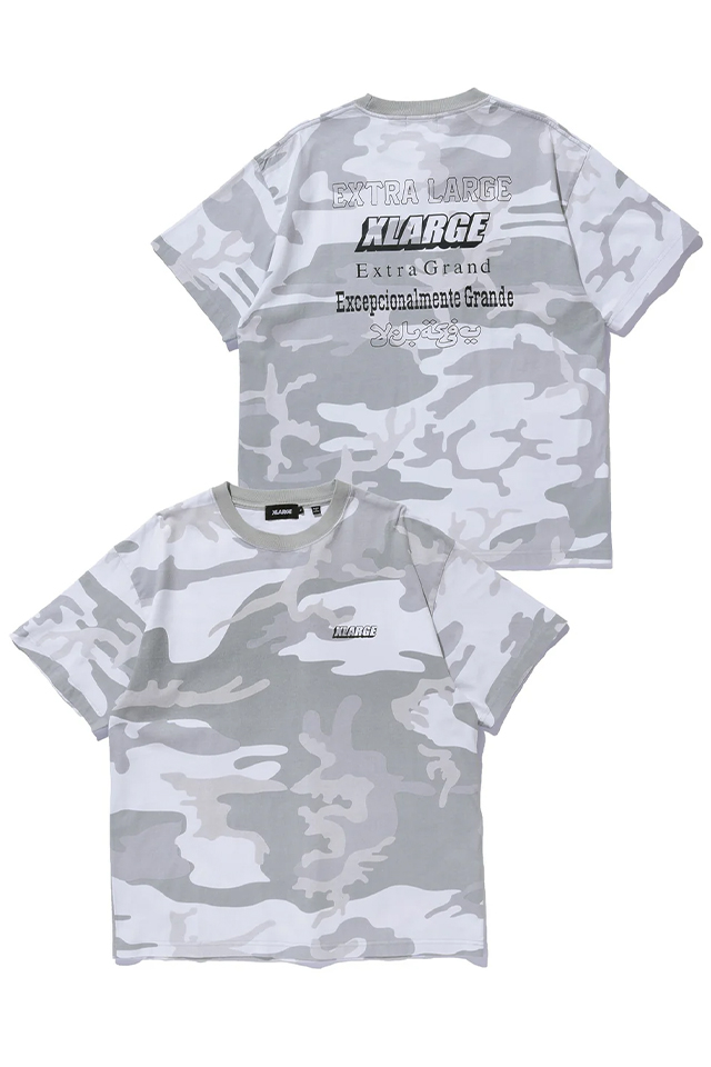 XLARGE エクストララージ 101262011030 MULTI LOGO CAMO S/S TEE Tシャツ WHITE 正規通販 メンズ レディース
