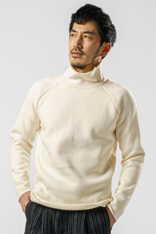 wjk 7979 cj49c heavy weight mock neck (brushed lining) バックボアモックネックカットソー OFF WHITE 正規通販 メンズ