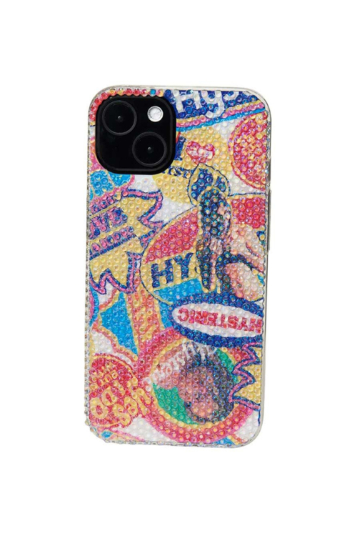 HYSTERIC GLAMOUR ヒステリックグラマー 01241QG07 TYPICAL HYSTERIC柄 ラインストーンiPhoneカバー MULTI 正規通販 レディース メンズ