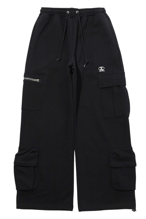 X-girl エックスガール 105242031015 MULTI POCKET SWEAT PANTS マルチポケットスウェットパンツ BLACK 正規通販 レディース