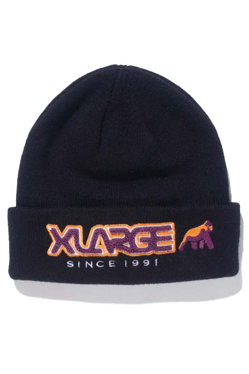 XLARGE 101224051013 ATHLETIC LOGO KNIT CAP XLARGE ニットキャップ BLACK 正規通販 メンズ レディース