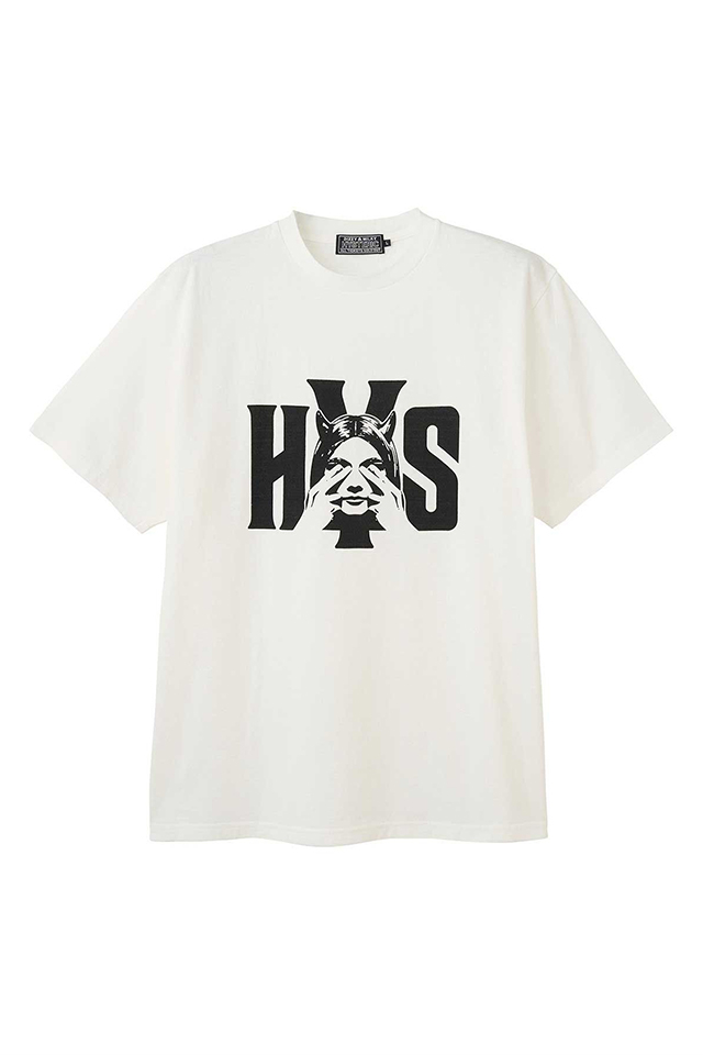 HYSTERIC GLAMOUR ヒステリックグラマー 02261CT33 SEE NO EVIL Tシャツ WHITE 正規通販 メンズ