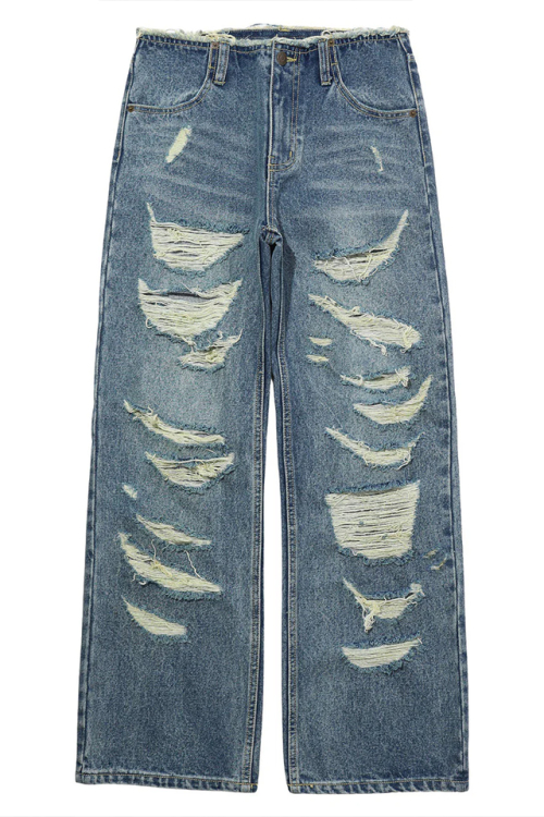 X-girl エックスガール 105242031009 RIPPED DENIM PANTS デニムパンツ LtINDIGO 正規通販 レディース