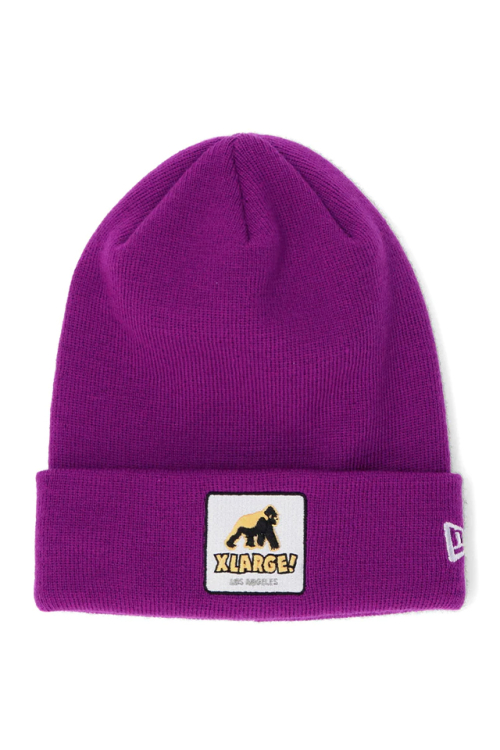 XLARGE エクストララージ 101241051015 XLARGE×NEWERA WALKING APE CUFF BEANIE コラボビーニー PURPLE 正規通販 メンズ レディース 限定アイテム