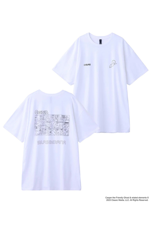 SILAS サイラス 110231011024 CASPER×SILAS / CARTOON PRINT LOOSE FIT S/S TEE Tシャツ WHITE 正規通販 メンズ