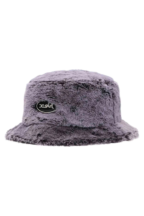 X-girl エックスガール 105234051002 FAUX FUR BUCKET HAT X-girl エコファーバケットハット BLACK 正規通販 レディース