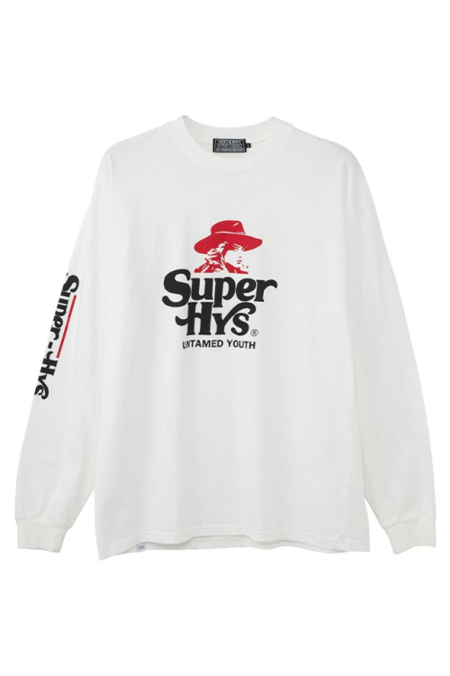 HYSTERIC GLAMOUR ヒステリックグラマー 02233CL13 SUPER HYS Tシャツ WHITE 正規通販 メンズ