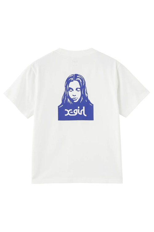 X-girl エックスガール 105252011024 FACE S/S TEE Tシャツ WHITE 正規通販 レディース