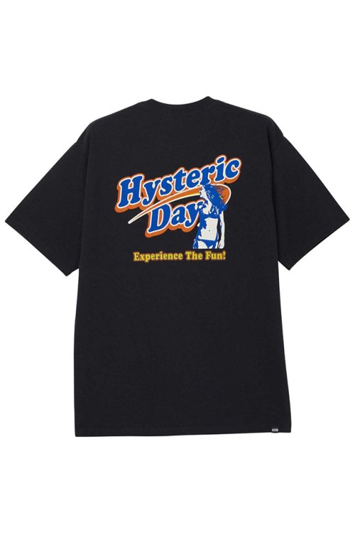 HYSTERIC GLAMOUR ヒステリックグラマー 02241CT20 HYSTERIC DAY Tシャツ BLACK 正規通販 メンズ