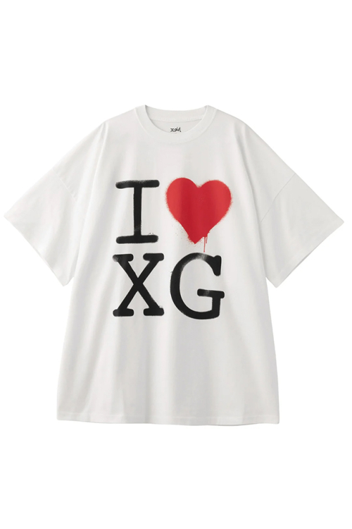 X-girl エックスガール 105252041007 STENCIL I LOVE XG LOGO S/S BIG TEE DRESS Tシャツワンピース WHITE 正規通販 レディース