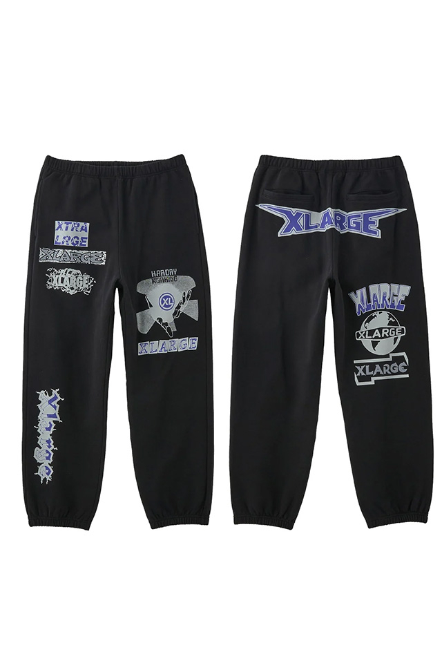 XLARGE エクストララージ 101264031002 MULTI LOGO SWEATPANTS スウェットパンツ BLACK 正規通販 メンズ レディース