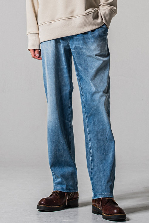 RESOUND CLOTHING  リサウンドクロージング RC39-ST-016WTD DENIM JERSEY WIDE PT デニムジャージワイドパンツ LIND 正規通販 メンズ 2026年2月28日入荷予定