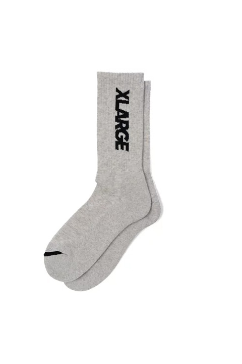 XLARGE エクストララージ 101241054006 STANDARD LOGO SOCKS XLARGE ソックス ASH 正規通販 メンズ レディース