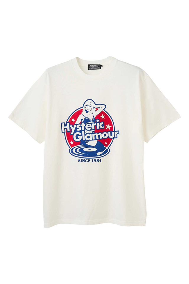 HYSTERIC GLAMOUR ヒステリックグラマー 02261CT34 HYSTERIC RECORDS Tシャツ WHITE 正規通販 メンズ
