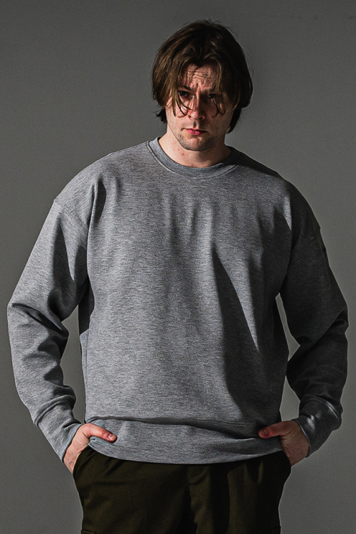 RESOUND CLOTHING リサウンドクロージング RC41-C-003 light blister trainer ブリスターニットトレーナー GRAY 正規通販 メンズ 2026年9月15日入荷予定