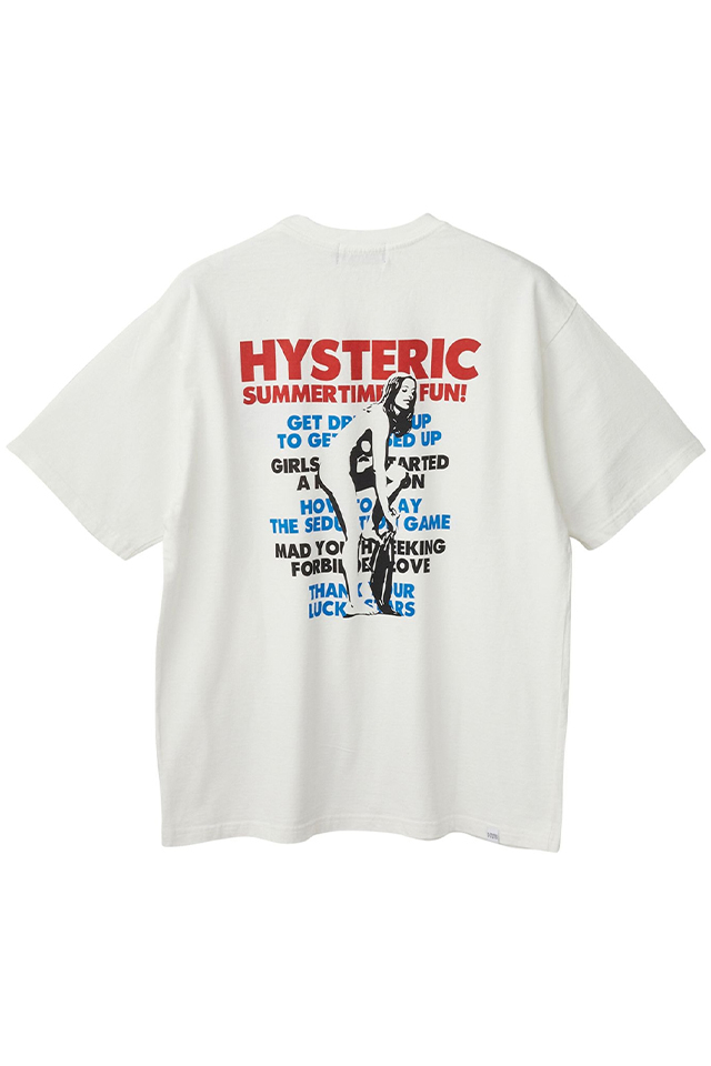 HYSTERIC GLAMOUR ヒステリックグラマー 02232CT01 SUMMER TIME FUN Tシャツ WHITE 正規通販 メンズ