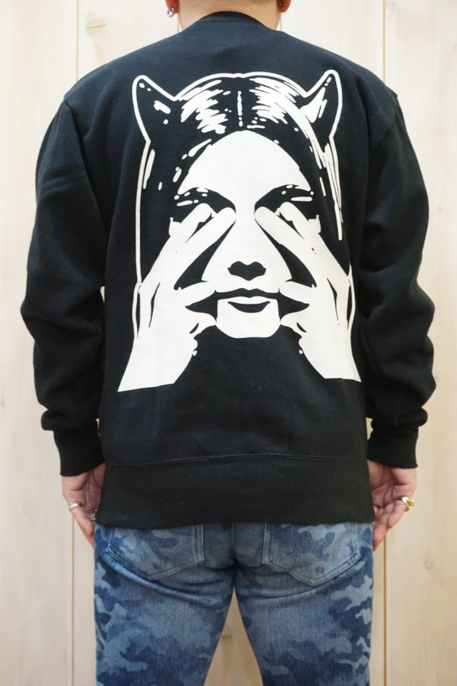 HYSTERIC GLAMOUR 02223CS12 SEE NO EVIL スウェット BLACK 正規通販 メンズ