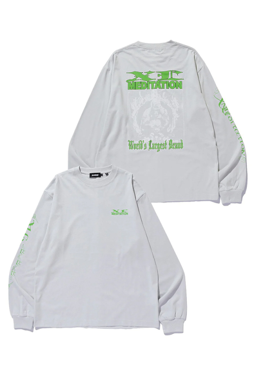 XLARGE エクストララージ 101261011015 XL MEDITATION L/S TEE ロングスリーブTシャツ GRAY 正規通販 メンズ レディース