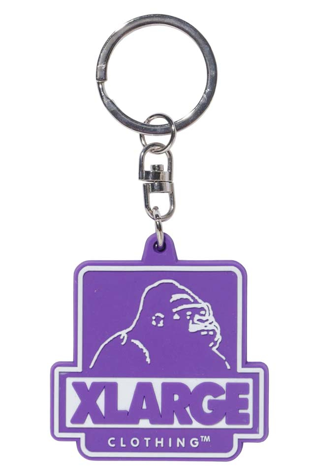 XLARGE エクストララージ 101221054001 OG RUBBER KEYHOLDER XLARGE ラバーキーホルダー PURPLE 正規通販 メンズ レディース