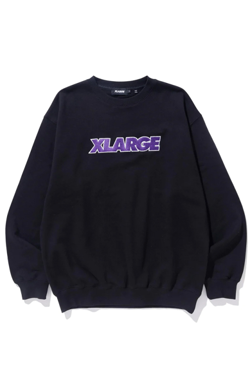 XLARGE エクストララージ 101231012013 STANDARD LOGO CREWNECK SWEAT XLARGE クルーネックスウェット BLACK 正規通販 メンズ レディース