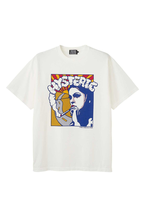 HYSTERIC GLAMOUR ヒステリックグラマー 02261CT19 SMOKERS FIELD Tシャツ WHITE 正規通販 メンズ