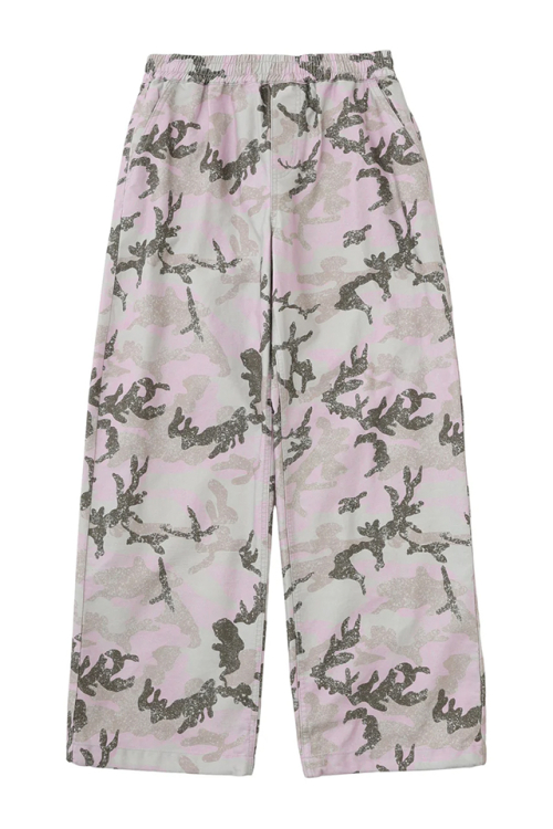 X-girl エックスガール 105261031006 FACE LABEL LOOSE FIT EASY PANTS イージーパンツ PINK 正規通販 レディース