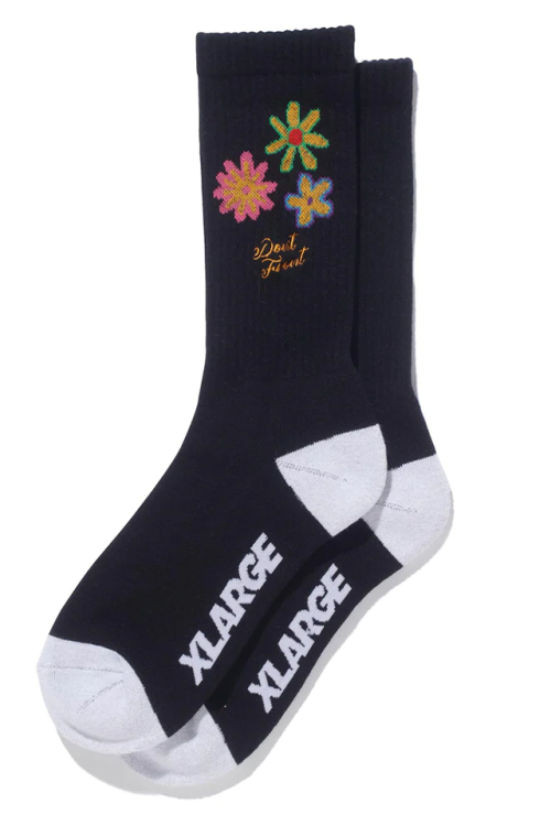 XLARGE エクストララージ 101231054006 DAISY SOCKS XLARGE ソックス BLACK 正規通販 メンズ レディース