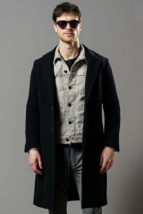 wjk ダヴルジェイケイ 1865 wl77a chesterfield coat チェスターコート BLACK 正規通販 メンズ