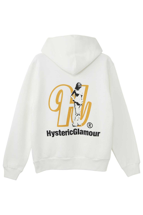 HYSTERIC GLAMOUR ヒステリックグラマー 02233CF05 I’M HYSTERIC IT パーカー WHITE 正規通販 メンズ