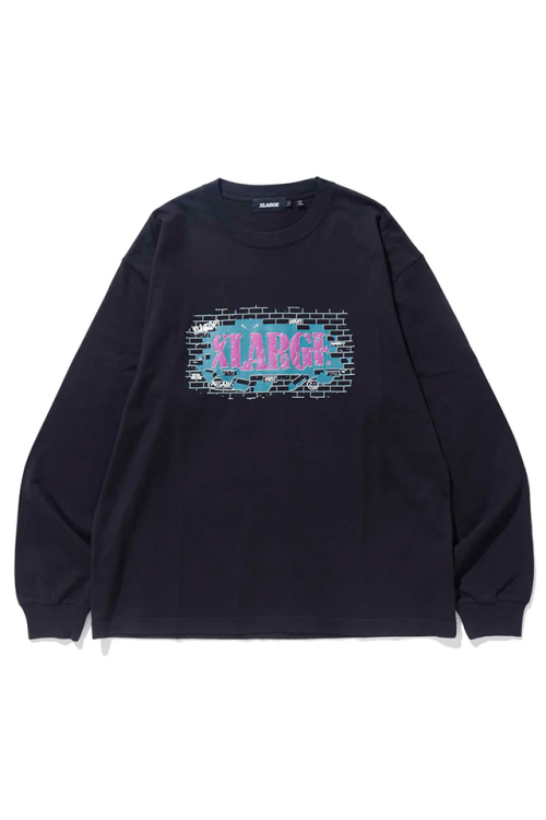 XLARGE エクストララージ 101233011001 WALLS HAVE EYES L/S TEE XLARGE ロングスリーブTシャツ BLACK 正規通販 メンズ レディース