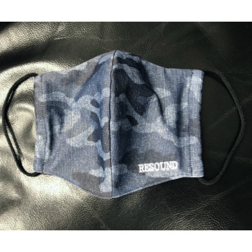 LEON掲載 メンズ RESOUND CLOTHING  リサウンドクロージング DENIM CAMO MASK デニムカモフラージュマスク [DARK INDIGO] 公式通販 マスク 通販 日本製 洗える おしゃれ ポケットつき オールシーズン対応