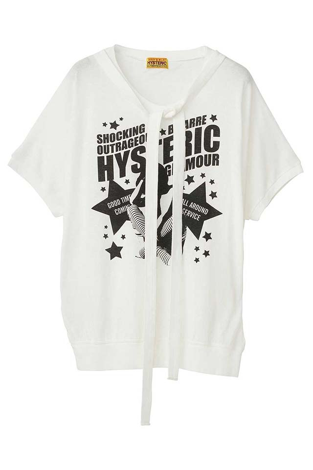 HYSTERIC GLAMOUR ヒステリックグラマー 01261CT01 HG GOOD TIME COMIN Tシャツ WHITE 正規通販 レディース
