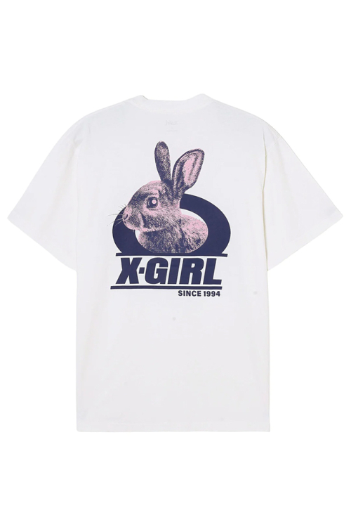 X-girl エックスガール 105241011022 TWO TONE RABBIT S/S TEE X-girl Tシャツ WHITE 正規通販 レディース