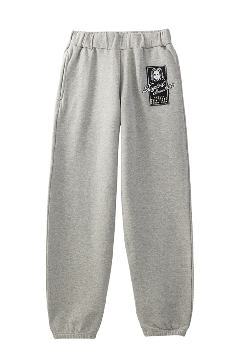 X-girl エックスガール 105253031010 FACE BOX PATCH SWEAT PANTS スウェットパンツ ASH 正規通販 レディース