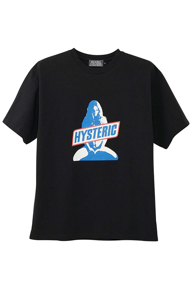 HYSTERIC GLAMOUR ヒステリックグラマー 02231CT27 SATISFACTION Tシャツ BLACK 正規通販 メンズ