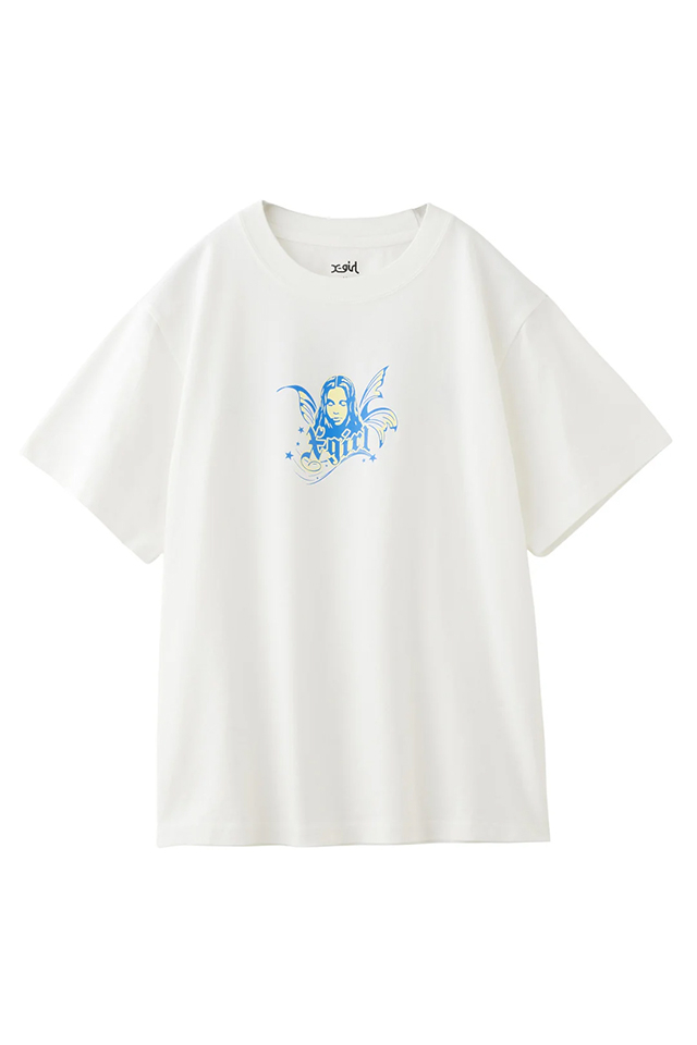 X-girl エックスガール 105252011025 FAIRY FACE S/S TEE Tシャツ WHITE 正規通販 レディース