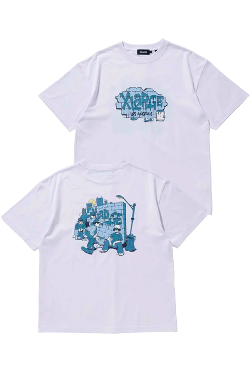 XLARGE エクストララージ 101233011028 GRAFFITI BOMBING S/S TEE XLARGE Tシャツ WHITE 正規通販 メンズ レディース