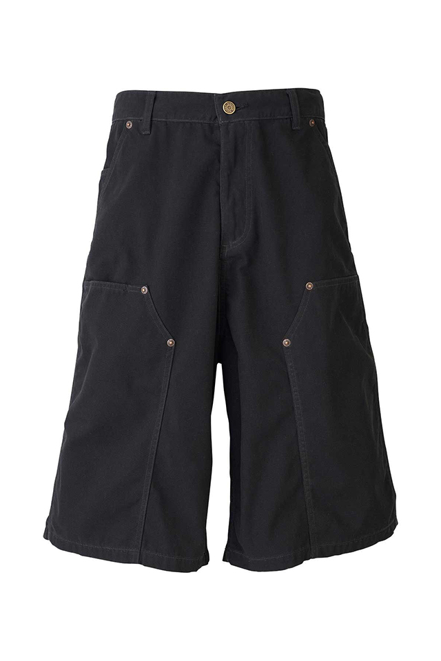 HYSTERIC GLAMOUR ヒステリックグラマー 02261AM02 HYSTERIC STAR ダブルニーハーフパンツ BLACK 正規通販 メンズ
