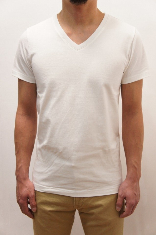 メンズ junhashimoto ジュンハシモト 1100000005 SERIBU V S/S セリブ VネックTシャツ [WHITE] 正規通販 1月入荷予定