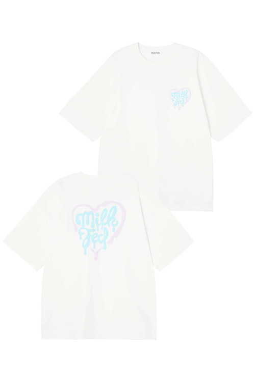 MILKFED. ミルクフェド 103231011028 MELTY HEART WIDE S/S TEE MILKFED. Tシャツ OFF WHITE 正規通販 レディース