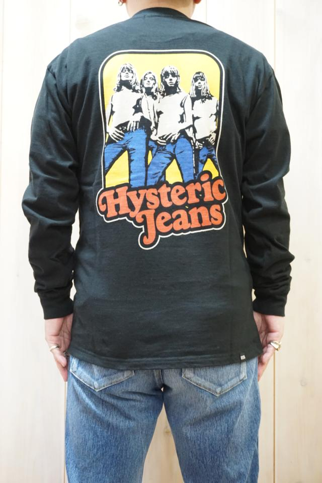 HYSTERIC GLAMOUR ヒステリックグラマー 02223CL09 HYSTERIC JEANS Tシャツ BLACK 正規通販 メンズ