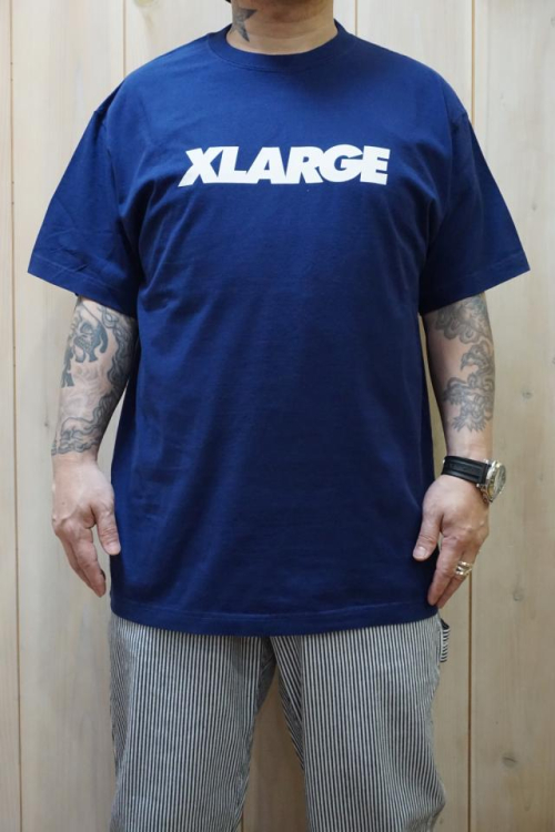 XLARGE エクストララージ 101222011014 STANDARD LOGO S/S TEE XLARGE ショートスリーブTシャツ NAVY 正規通販 メンズ レディース
