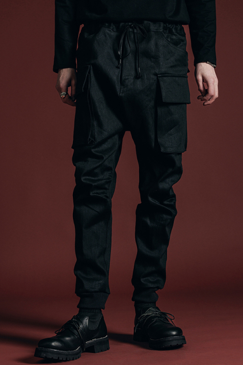 The Viridi-anne ザ ヴィリジアン VI-3643-04 BLACK DENIM CARGO PANTS ブラックデニムカーゴパンツ BLACK 正規通販 メンズ