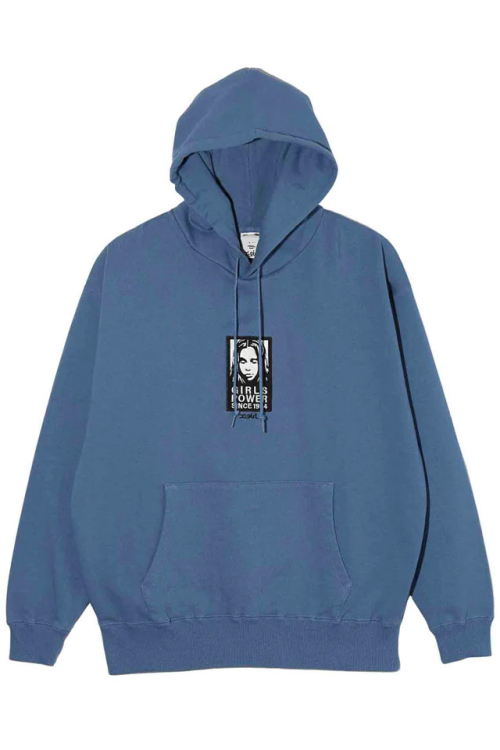 X-girl エックスガール 105234012020 FACE PATCH SWEAT HOODIE X-girl パーカー BLUE 正規通販 レディース
