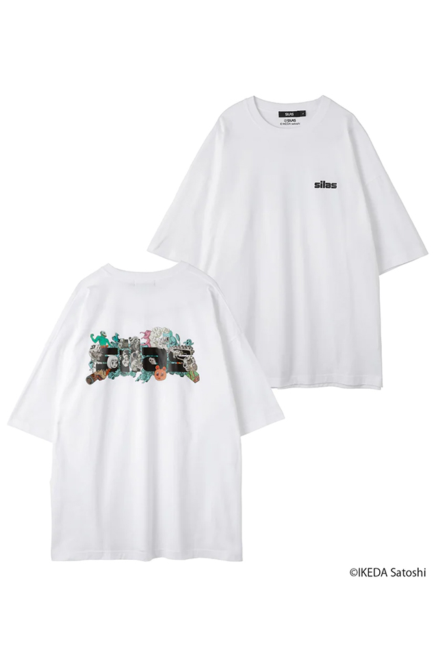 SILAS サイラス 110231011011 IKEDA SATOSHIxSILAS WIDE PRINTED TEE C Tシャツ WHITE 正規通販 メンズ