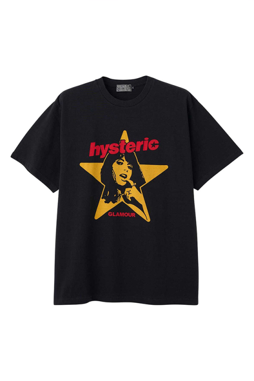 HYSTERIC GLAMOUR ヒステリックグラマー 02261CT24 HYSTERIC STAR Tシャツ BLACK 正規通販 メンズ
