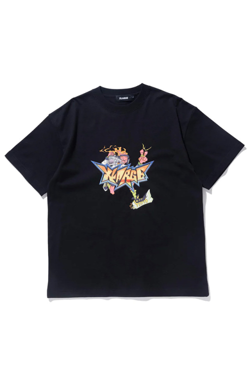 XLARGE エクストララージ 101232011018 BURNING MONSTER 2 S/S TEE XLARGE Tシャツ BLACK 正規通販 メンズ レディース